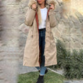 Women's winter parka with hood and fur collar