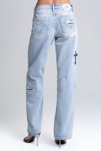 Aryanna Heart Cross Slim Wide