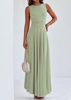 PRETTYGARDEN Womens Spring Dresses Casual Sleeveless Crewneck Aline Maxi Dress Stretch Tank Flowy Long Dresses