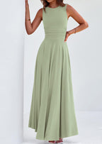 PRETTYGARDEN Womens Spring Dresses Casual Sleeveless Crewneck Aline Maxi Dress Stretch Tank Flowy Long Dresses