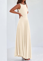 PRETTYGARDEN Womens Spring Dresses Casual Sleeveless Crewneck Aline Maxi Dress Stretch Tank Flowy Long Dresses