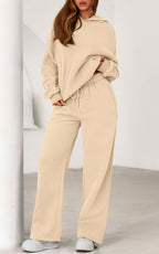 PRETTYGARDEN Women's 2 Piece Outfits Fall Sweatsuits Oversized Hoodies Wide Leg Sweatpants Tracksuits Lounge Matching Sets