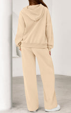 PRETTYGARDEN Women's 2 Piece Outfits Fall Sweatsuits Oversized Hoodies Wide Leg Sweatpants Tracksuits Lounge Matching Sets