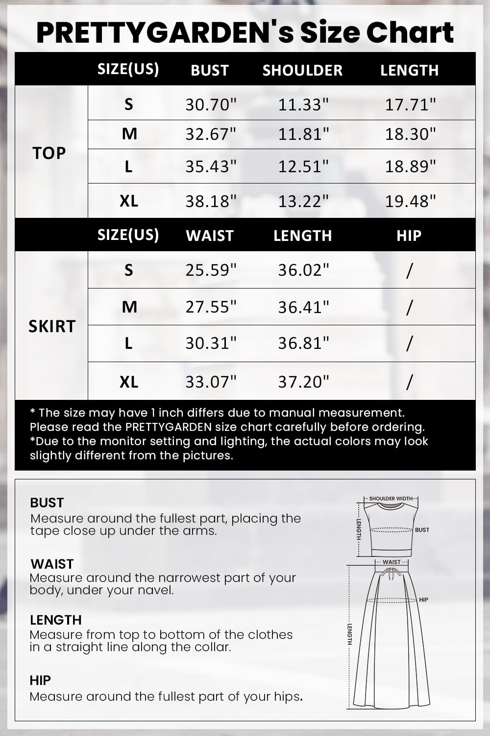 PRETTYGARDEN 2 Piece Maxi Skirt Sets Casual Knit Cropped Tank Top High Waisted Long Skirts Outfit