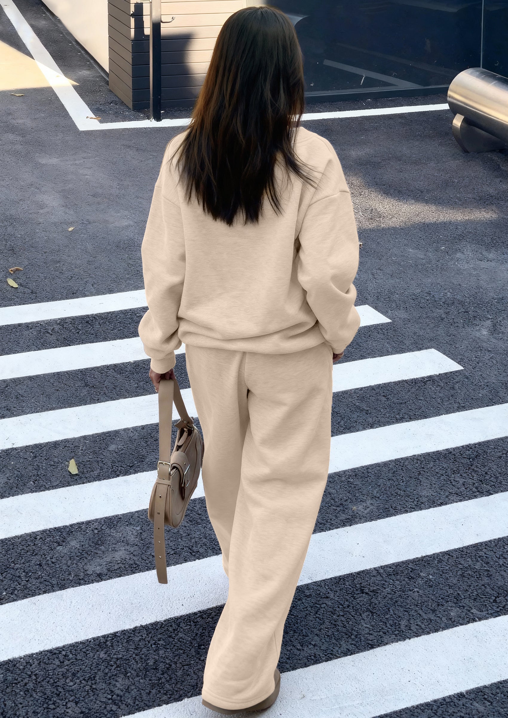 PRETTYGARDEN Casual Winter Two Piece Sets for Women V Neck Sweatshirt Loose Wide Leg Pants Tracksuit Knit Fall Outfits