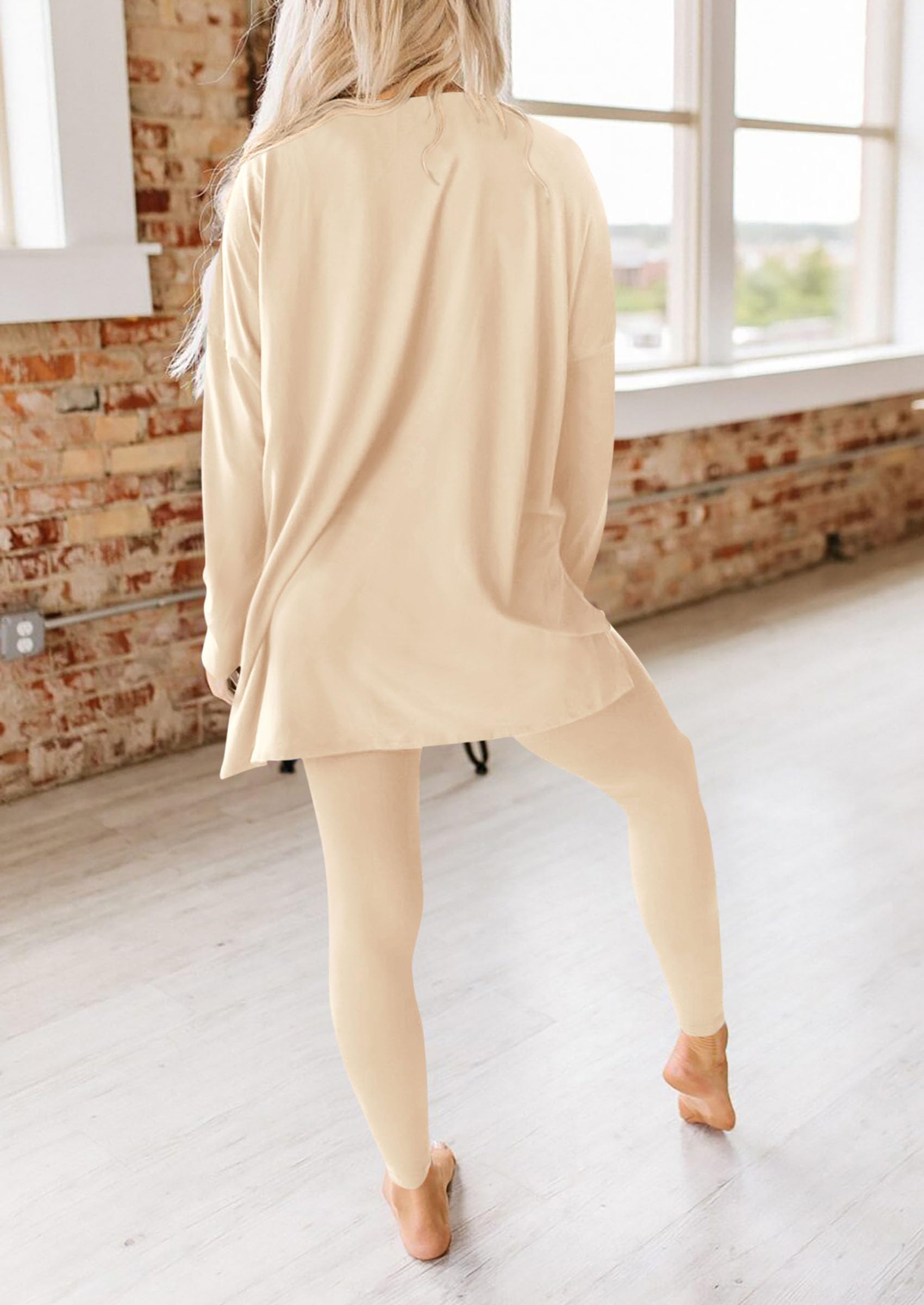 PRETTYGARDEN 2 Piece Outfits Casual Long Sleeve Tunic Tops Legging Pants Lounge Sets Sweatsuits