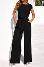 PRETTYGARDEN Women 2 Piece Lounge Sets Casual Summer Outfits Cap Sleeve Strappy Crop Tops Wide Leg Pant Tracksuit