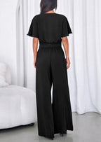 PRETTYGARDEN Women 2 Piece Summer Outfits Short Sleeve Strappy Top Wide Leg Pants Tracksuit Lounge Sets Beach Clothes