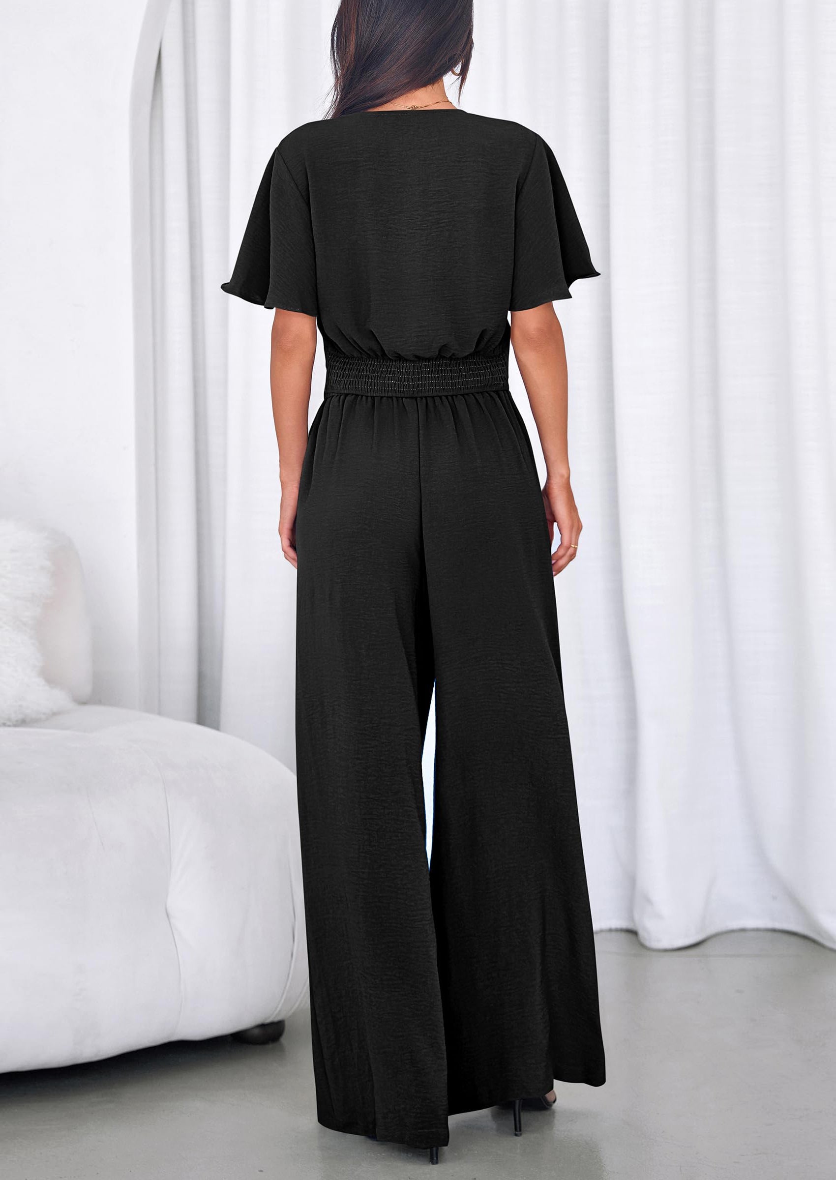 PRETTYGARDEN Women 2 Piece Summer Outfits Short Sleeve Strappy Top Wide Leg Pants Tracksuit Lounge Sets Beach Clothes
