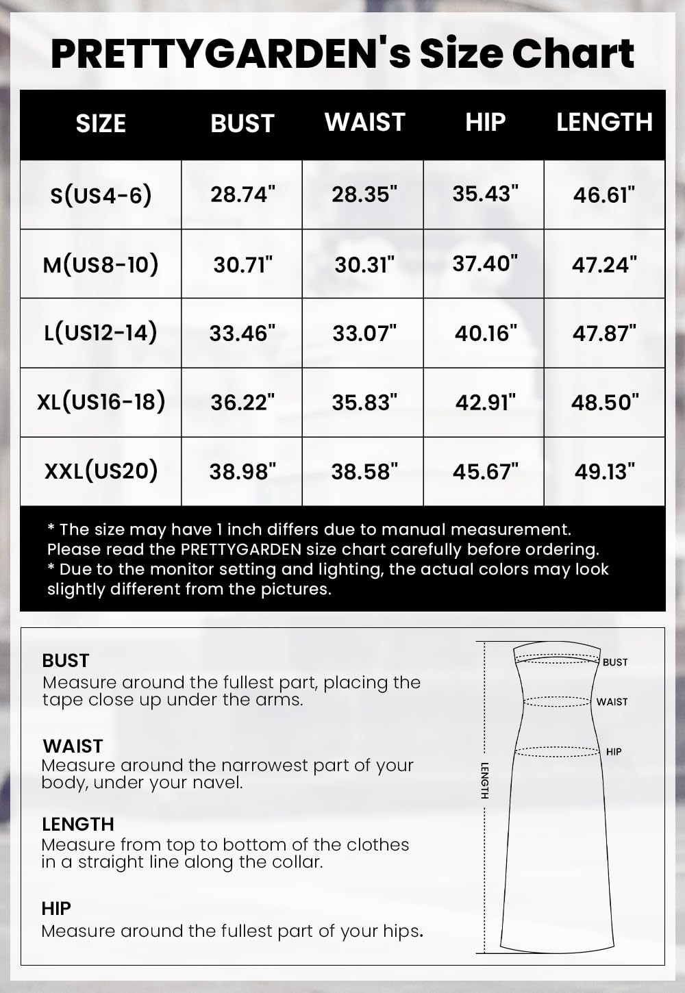 PRETTYGARDEN Womens Summer Strapless Maxi Dresses Ruffle Tube Asymmetrical Party Cocktail Formal Bodycon Long Dress