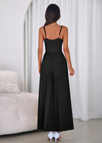 PRETTYGARDEN Womens Spaghetti Strap Maxi Dresses Sleeveless Summer Dress Long Casual Knit Flowy Beach Sundresses with Pockets