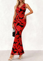 PRETTYGARDEN Women's Summer Cowl Neck Floral Maxi Dress Sleeveless Bodycon Beach Vacation Long Party Wedding Guest Dresses