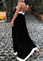 PRETTYGARDEN Women's Flowy Maxi Dress Summer Sleeveless V Neck Spaghetti Strap Elegant Wedding Party Dresses