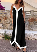 PRETTYGARDEN Women's Flowy Maxi Dress Summer Sleeveless V Neck Spaghetti Strap Elegant Wedding Party Dresses