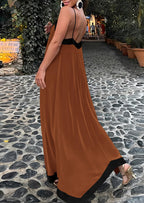 PRETTYGARDEN Women's Flowy Maxi Dress Summer Sleeveless V Neck Spaghetti Strap Elegant Wedding Party Dresses
