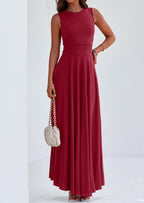 PRETTYGARDEN Womens Spring Dresses Casual Sleeveless Crewneck Aline Maxi Dress Stretch Tank Flowy Long Dresses