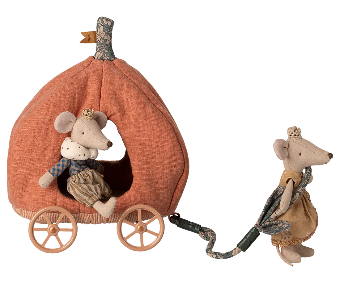 Maileg Pumpkin Carriage, Mouse