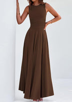 PRETTYGARDEN Womens Spring Dresses Casual Sleeveless Crewneck Aline Maxi Dress Stretch Tank Flowy Long Dresses