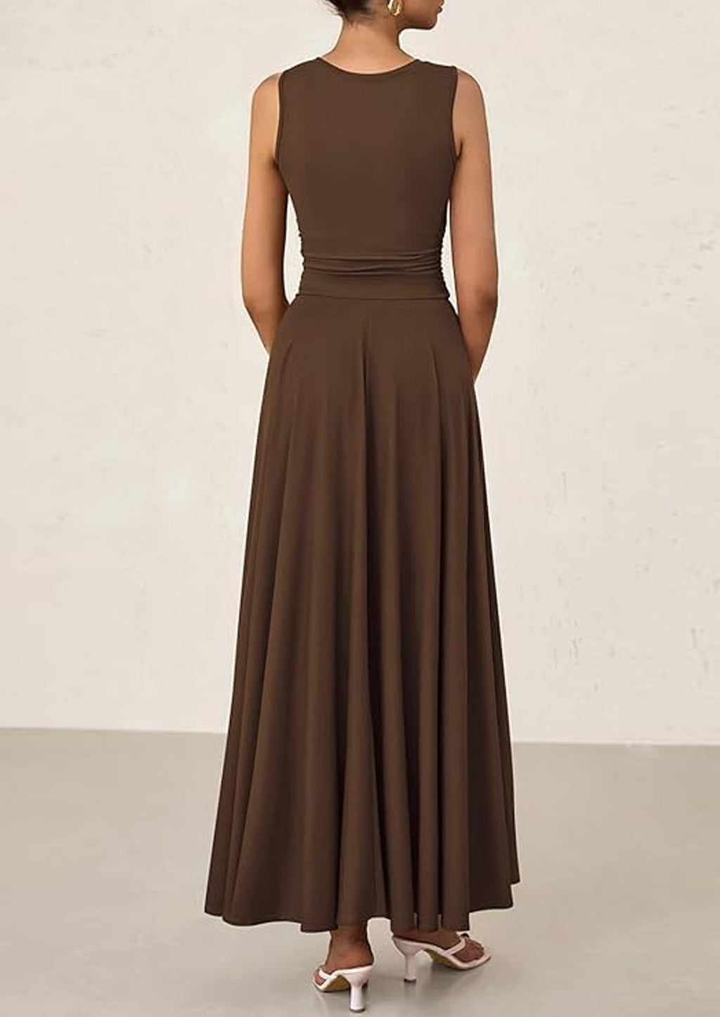 PRETTYGARDEN Womens Spring Dresses Casual Sleeveless Crewneck Aline Maxi Dress Stretch Tank Flowy Long Dresses