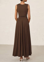 PRETTYGARDEN Womens Spring Dresses Casual Sleeveless Crewneck Aline Maxi Dress Stretch Tank Flowy Long Dresses