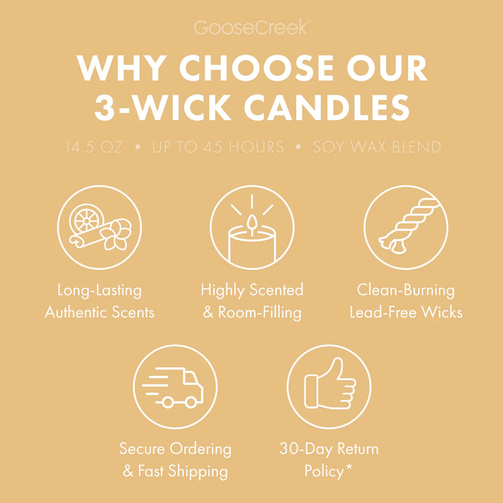 White Picket Honeysuckle 3-Wick Candle