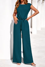 PRETTYGARDEN Women 2 Piece Lounge Sets Casual Summer Outfits Cap Sleeve Strappy Crop Tops Wide Leg Pant Tracksuit