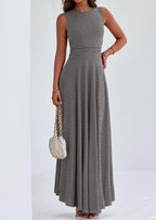 PRETTYGARDEN Womens Spring Dresses Casual Sleeveless Crewneck Aline Maxi Dress Stretch Tank Flowy Long Dresses