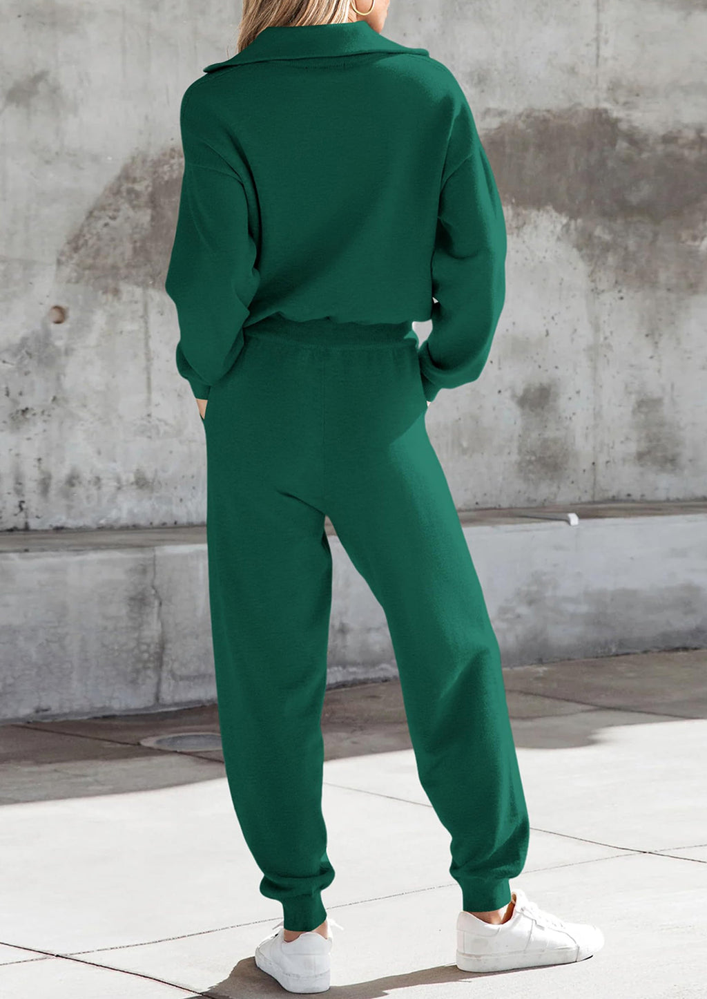 PRETTYGARDEN Women's 2 Piece Sweater Set Pullover Zip Up Sweatshirt Jogger Sweatpants Tracksuit Casual Outfit