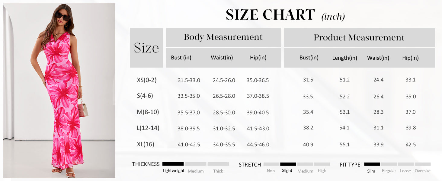 PRETTYGARDEN Women's Summer Cowl Neck Floral Maxi Dress Sleeveless Bodycon Beach Vacation Long Party Wedding Guest Dresses