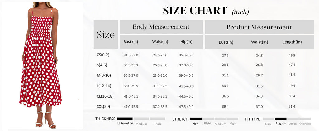 PRETTYGARDEN Womens Summer Dresses Spring Sleeveless Spaghetti Straps Casual Midi Dress Polka Dot Smocked Beach Sundress