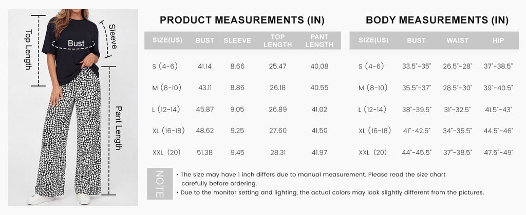 PRETTYGARDEN Women's 2 Piece Lounge Sets Summer Casual Short Sleeve Tops Leopard Flowy Pants Pajamas Vacation Travel Outfits