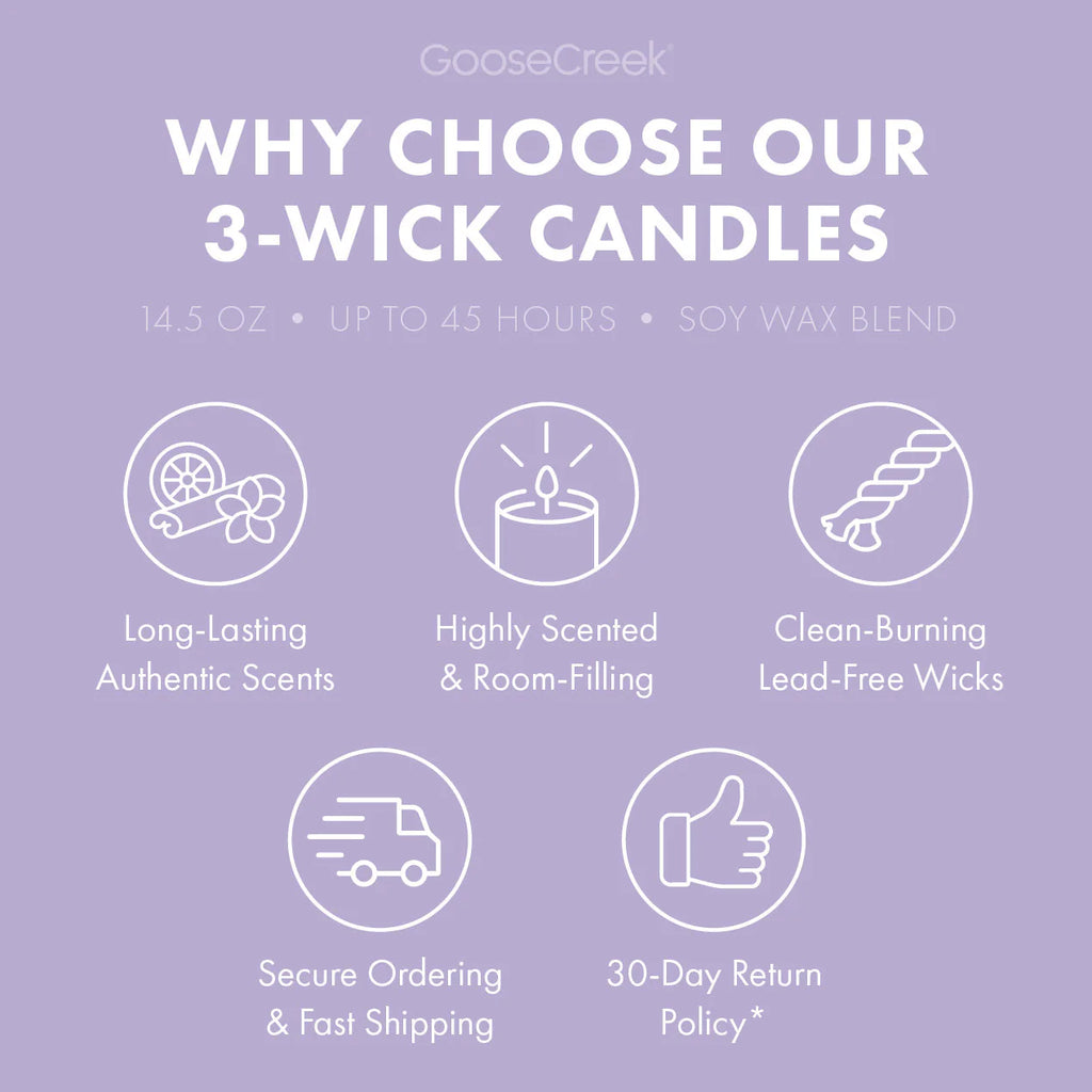 Odor Eliminating Lavender Vanilla 3-Wick Candle