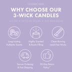 Odor Eliminating Lavender Vanilla 3-Wick Candle