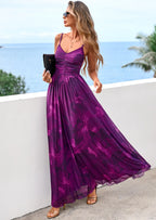 PRETTYGARDEN Women's Floral Maxi Dress Summer Outfits Spaghetti Strap Flowy Long Sundress Beach Vacation Boho Dresses