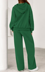 PRETTYGARDEN Women's 2 Piece Outfits Fall Sweatsuits Oversized Hoodies Wide Leg Sweatpants Tracksuits Lounge Matching Sets