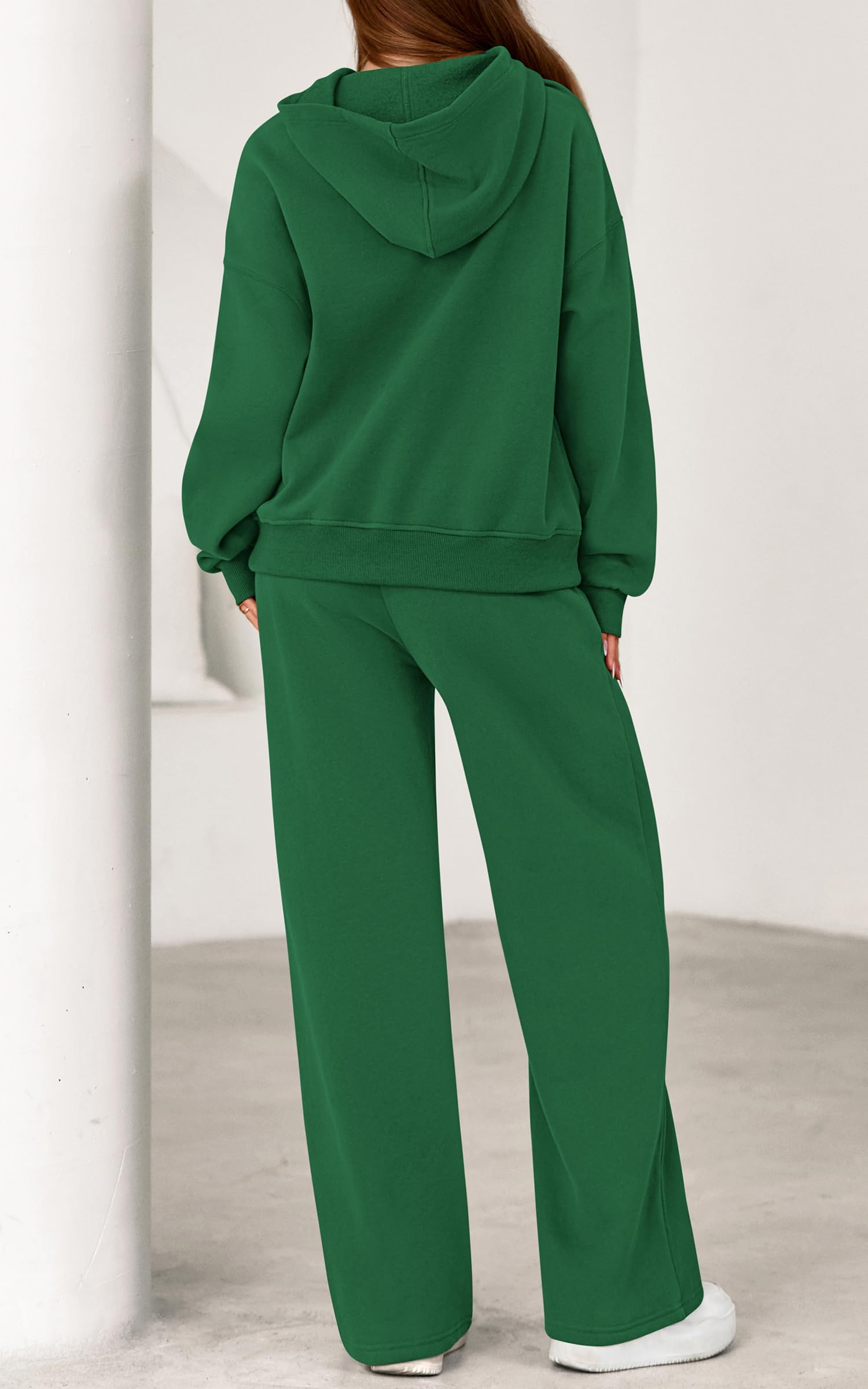 PRETTYGARDEN Women's 2 Piece Outfits Fall Sweatsuits Oversized Hoodies Wide Leg Sweatpants Tracksuits Lounge Matching Sets