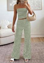 PRETTYGARDEN Summer Sets Women 2 Piece Outfits Matching Striped Loungewear Spring Airport Travel Beach Vacation Clothes