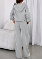 PRETTYGARDEN Womens Sweatsuits 2 Piece Set Casual Winter Long Sleeve Hoodie Loose Wide Leg Sweatpants Fall Tracksuit