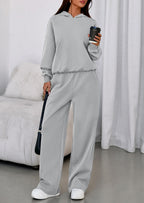 PRETTYGARDEN Womens Sweatsuits 2 Piece Set Casual Winter Long Sleeve Hoodie Loose Wide Leg Sweatpants Fall Tracksuit