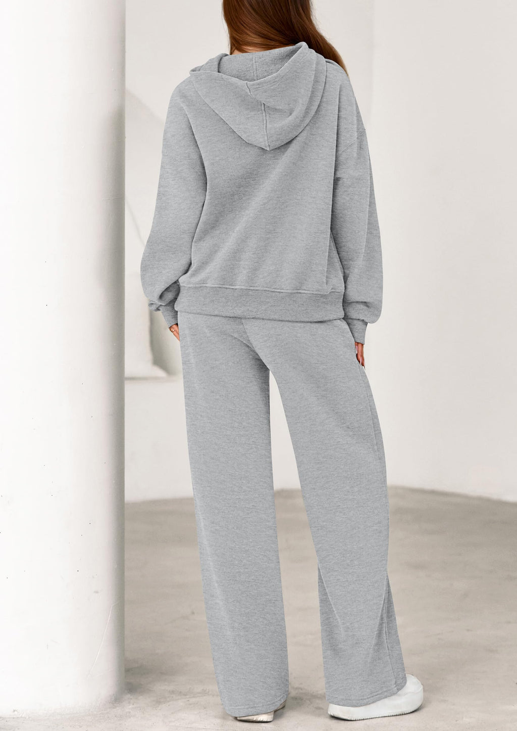 PRETTYGARDEN Women's 2 Piece Outfits Fall Sweatsuits Oversized Hoodies Wide Leg Sweatpants Tracksuits Lounge Matching Sets