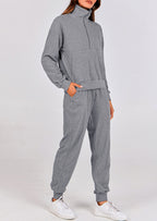 PRETTYGARDEN Women's Fall 2 Piece Lounge Sets Zip Up Sweatshirt Jogger Pants Sweat Track Suits Travel Outfit Winter Clothing