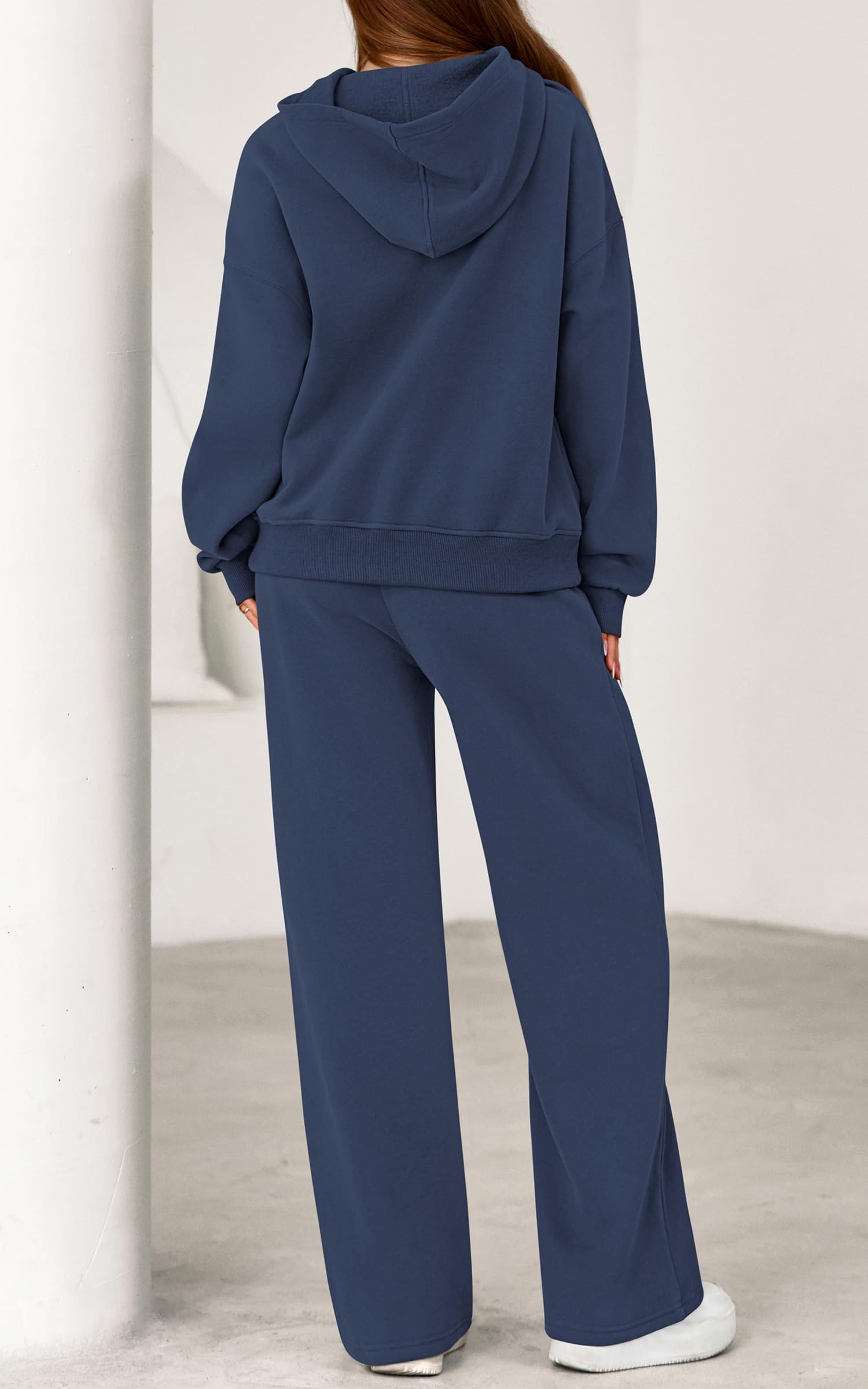 PRETTYGARDEN Women's 2 Piece Outfits Fall Sweatsuits Oversized Hoodies Wide Leg Sweatpants Tracksuits Lounge Matching Sets