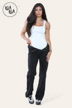 Premium Slinky Double Layered Square Neck Brazilian Bodysuit in White