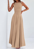 PRETTYGARDEN Womens Spring Dresses Casual Sleeveless Crewneck Aline Maxi Dress Stretch Tank Flowy Long Dresses