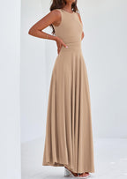 PRETTYGARDEN Womens Spring Dresses Casual Sleeveless Crewneck Aline Maxi Dress Stretch Tank Flowy Long Dresses