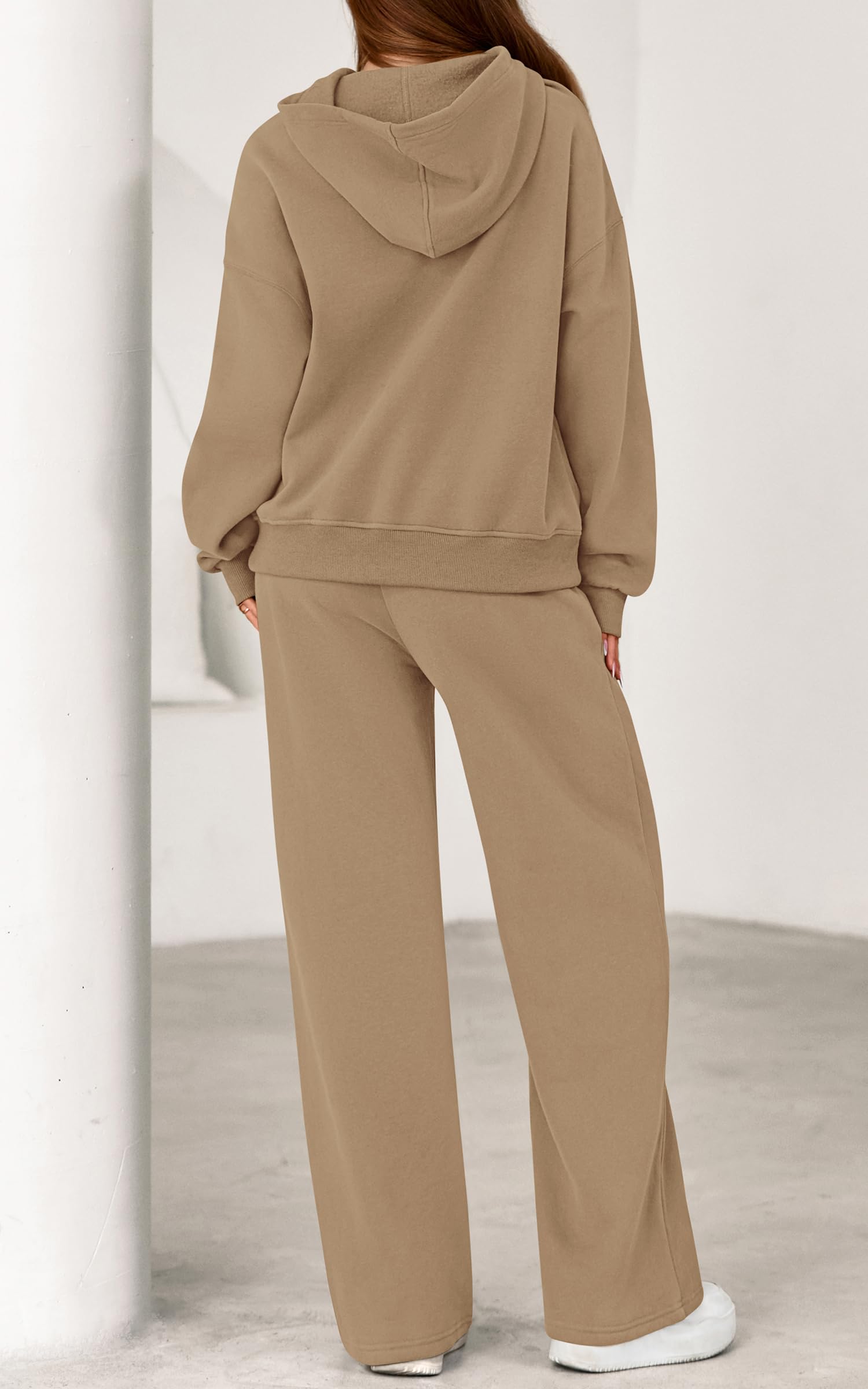 PRETTYGARDEN Women's 2 Piece Outfits Fall Sweatsuits Oversized Hoodies Wide Leg Sweatpants Tracksuits Lounge Matching Sets