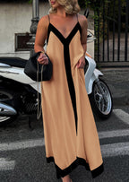 PRETTYGARDEN Women's Flowy Maxi Dress Summer Sleeveless V Neck Spaghetti Strap Elegant Wedding Party Dresses