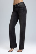 Sedona Border Stitched Low Rise Slim Wide