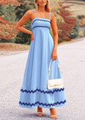PRETTYGARDEN Women's Summer Flowy Maxi Dress Casual Sleeveless Spaghetti Strap Ruffle Beach Long Dresses