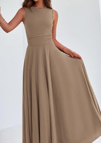 PRETTYGARDEN Womens Spring Dresses Casual Sleeveless Crewneck Aline Maxi Dress Stretch Tank Flowy Long Dresses